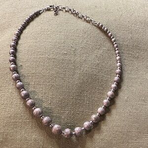 Elegant Silver Beaded Necklace